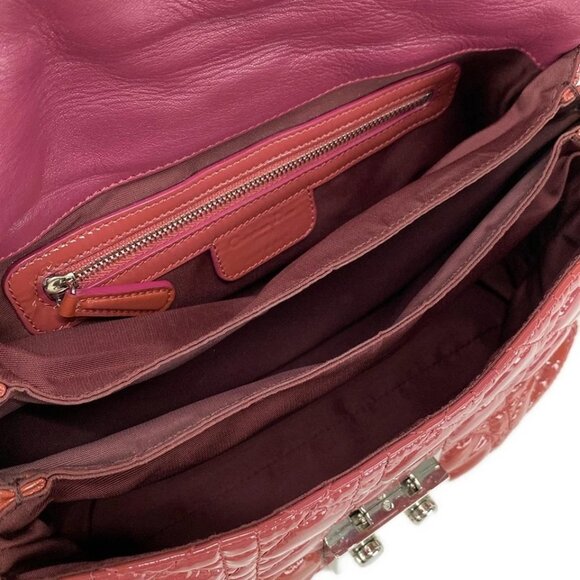 DIOR/ChristianDior Cannage Stitch - Pink Patent Leather Shoulder Bag 690-050825 - Picture 13 of 14